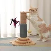 Cat Toys Pet Toy Interactive Cat Toy Scratching Post Two/Three Layer Turntable Balls Wood Funny Safe For Kitten Puppy Playing Apport 231011