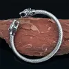 Pulsera de lobo de acero inoxidable, joyería vikinga, accesorios de moda, pulsera vikinga, pulsera para hombre, brazalete femenino292D