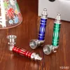 NEW Metal Pipe Multicolor Streaks Herb Pipe Portable Smoking Tool Dry Burning Tobacco Accessories