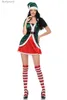 Theme Costume Women Sexy Christmas Green Elf Come Carnival Xmas Party Cosplay Fancy DressL231010