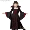 Tema Traje Scarlet Witch Halloween Venha para Crianças Meninas Vampiro Cosplay Venha Disfraz Halloween Mujer Criança Roupas Para Festa T231011