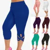 Active Pants S-5XL Women High Waist Cropped Trousers Elastic Bandage Leggings Super Yoga Pant