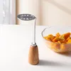 Stainless Steel Potato Masher with Non-Slip Wood Handle Mashed Potatoes Egg Press Crusher Fruit Vegetable Tools Q638