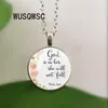 Psalms 46 5 Bible verses God is within her She will not fall Nursery verse necklace Fashion jewelry Religion Christian pendant253Z