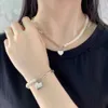 CLNE Ketting Designer Sieraden Originele kwaliteit Liefde Parelketting Kraag Ketting Armband Set Kaartketting Zoete en coole stijl Veelzijdige ketting met premium gevoel