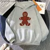 Dames Hoodies Sweatshirts Gingerbread Man Hoodie Lange mouw Gains Kerst Sweatshirt Oversized Kaii Kleding Esthetische Sportkleding Trainingspak Heren DamesL2310