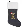 Lettere di decorazioni natalizie su Stocking Letter Snowflake Stockings Durevole