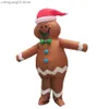 Theme Costume Christmas Gingerbread Man table Come For Adult Cute Fancy Christmas Mascot Performance Clothing Suits For Men Women T231011