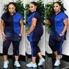Plus Size Tracksuits Two Piece Set Africa Clothes 2021 Dashiki Fashion Striped Letters Suit Top Trousers Super Elastic Party For O2625