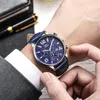 Montres-bracelets montres à quartz pour hommes bracelet en cuir mode simple décontracté polyvalent fête d'affaires