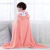 Towels Robes 140x70cm Children's Bath Towel Cloak Quick Drying Bath Robe Hooded Cartoon Cloak Baby Hat Bath Towel Baby Bathrobes 231006