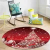 Christmas Decorations Round Rug Christmas Tree Interior Decor Round Rug Entrance Floor Rug Mat Kids Bedroom Decor Rug Home Decor