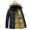 Men's Down Parkas 2023 New Men Winter Parka Fleece Lined Thick Warm Hooded Fur Collar Coat Male Size 5XL Plush Jacket Autumn Work Outwearing Black J231011