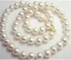 Charms 24 inch AAAA Japanese Akoya 910mm white pearl Necklace Yellow clasp 231010