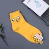 Chaussettes en coton pour femmes, Harajuku, mignonnes pour filles, Streetwear, imprimé cheville, Hipster, mode Animal dessin animé, chaussettes décontractées