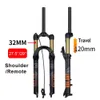 Cykelgafflar Bolany uppgraderad MTB Front Fork 32mm Cykelluft 27,5 29 tums bergstuga 120mm rese magnesiumlegering 231010