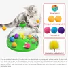 Juguetes para gatos Rompecabezas para gatos Juguetes de interior para gatitos Juegos interactivos Bolas de pista giratoria Juguete de estimulación de plumas Cofre del tesoro del cerebro 231011