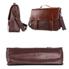 Bortkyror Crazy Horse Artificial Leather Business Handbag Laptop Briefs för män läder casual män väska messenger axelväskor man 231011