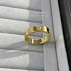 Anelli a fascia 18K 3 6mm anello d'amore V materiale in oro non sbiadirà mai anello stretto senza diamanti riproduzioni ufficiali del marchio di lusso Wi313K