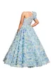 3D Flores Menina Pageant Vestido 2024 Floral Manga Puff Beading Corpete Crianças Diversão Moda Pista Coquetel Festa Drama Vestido Criança Adolescente Pré-adolescente Jovem Miss Rachel