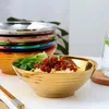 Tigelas 304 de aço inoxidável salada tigela arroz macarrão lamian cozinha utensílios de mesa armazenamento de alimentos sopa de frutas 231011