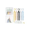 Party Favor Vêtements Cintre Racks Mti-Port Support Cercle Séchage Mtifonction Écharpe En Plastique Cintres Support De Rangement 236Q Maison Jardin Festiv Dhr93