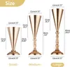 Party Decoration 4st Blomma Metal Trumpet Vase Wedding Centerpieces Tall Flower Table Gold Vases For Birthday Ceremony Event