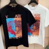 T-shirt da donna casual di design con stampa della testa dell'alfabeto, manica corta, abbigliamento hip-hop da uomo più venduto nella taglia asiatica S-5XL