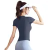 Camisas ativas femininas esportivas, tops elásticos de secagem rápida, slim, camisa de ioga em relevo, manga curta, corrida, roupas esportivas, meninas, academia, treino, fitness