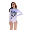 Женские купальники 2023, модная сексуальная цельная одежда для серфинга с длинными рукавами, солнцезащитный крем, водные виды спорта, пляжное плавание, моторная лодка