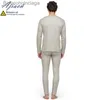 Men's Thermal Underwear Electromagnetic radiation shielding men's long sleeve underwear set 5g comnication WIFI anti-radiation silver fiber underwearL231011