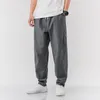 Men's Pants 2023 Male Hip Fashion Hop Spring RunneRs Harem Streetwear Wide Legs Cotton Pure Color Casual