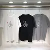 Camisetas para hombre Color Reflectante Tridimensional Cóncavo-Convexo Proceso de estampado sobre tamaño Versión de manga caída Moda para mujer T-Sh2815