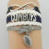 Multi-layer Cowboys Letter Infinity Football Team Braided Bracelet Sports Bangle New 255b