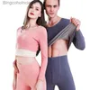 Men's Thermal Underwear Thermal Underwear Set Men Autumn Winter Long Johns Fitness Women Thermal T Shirts Bottom Pants Suit Thermo Clothes SleepwearL231011