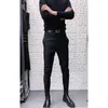 Men's Pants Winter Fashion Men Casual British Style Suit Business Slim Fit Ankle Length Dress A06