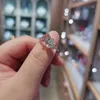 Yüzükler swarovski tasarımcı lüks moda kadınlar sevgili sonsuza dek kalp eşlik eden yüzük kadın swarovski element kristal yüzük