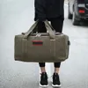 Duffel Bags GNWXY Large Capacity Canvas Hand Luggage Bag Travel Move House Big Weekend Overnight Folding Trip Drip 231011