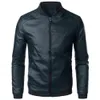 Herrenjacken Herren Lederjacke Mode Motorrad Slim Fit PU Leder Stehkragenjacke 231010