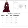 Abito lungo mantello Set Cappuccetto Rosso Costume Adulto Donna Halloween Fiaba Cosplay Fantasia