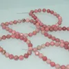 Lose Edelsteine, natürliche Thulit-Perlen, rund, 10,2–10,4 mm, für die Herstellung von Armbändern, 21–22 pro Packung