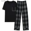 L-4XL hommes pyjama ensembles été à manches courtes coton homme pyjamas imprimer lettre pyjamas grands chantiers décontracté vêtements de nuit Pijamas HombreL231011