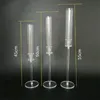 Candle Holders 3 Pcs Acrylic Candle Holders Acrylic Candlestick Centerpieces Road Lead Candelabra Centerpieces Wedding porps Christmas deco 231010
