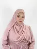 Abbigliamento etnico Estate Turbante in chiffon sottile Donna Viaggio Protezione solare Sciarpa da spiaggia Scialle Colore puro Seta semplice e dolce