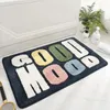 Carpets 40x60cm Fluffy Bathmat Letters Up Bathroom Rug Tub Side Carpet Function Entrance Floor Mat Anti Slip Pad Aesthetic Home Decor 231010