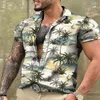 Men's Polos Shirt Summer Graffiti Painting Series 3d Digital Printing Hawaiian