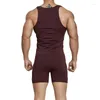 Undershirts Sexy Men Underwears Boxer One-Piece Bodysuit Wrestling Singlet Sportswear Leotard Jumpsuits Undershirt Vests Cotton