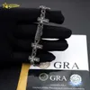 Nieuw ontwerp Hip Hop Sieraden Pass Diamond Tester 925 Sterling Zilver Vvs Moissanite Cross Cubaanse Link Armband
