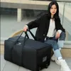 Duffel Bags large capacity foldable travel bag on wheels air consignment package high storage luggage handbag 231011