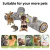 Cat Toys Big Collaptible Tunnel Toys Spela Tunnel Drable Polyester Tree Mönster Hideaway Crinkle Tunnel för Small Pet 231011